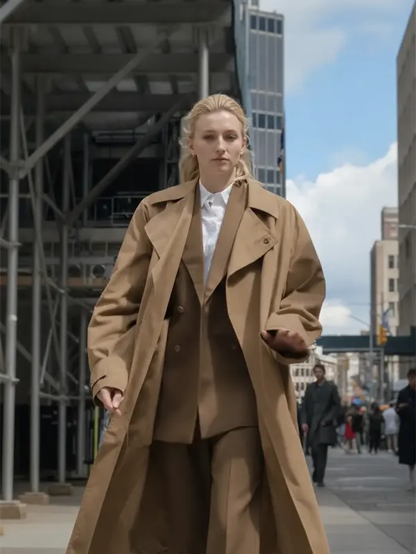 Sophie Turner Steal Brown Coat