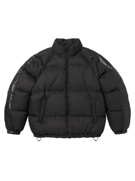 Star Sleeve Down Black Puffer Jacket