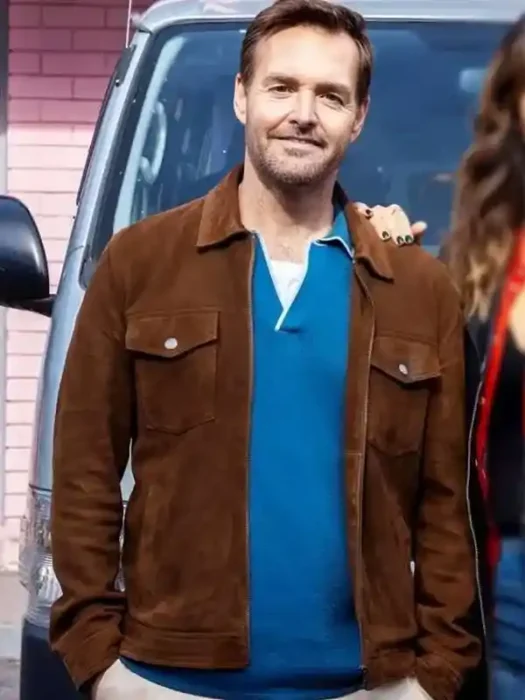 Sunny Nights S01 Will Forte Suede Leather Jacket
