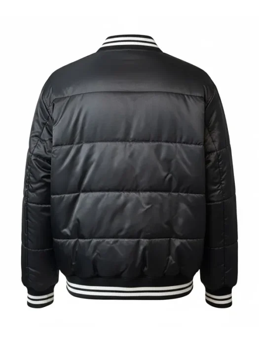 Supreme Black Puffer Jacket Back