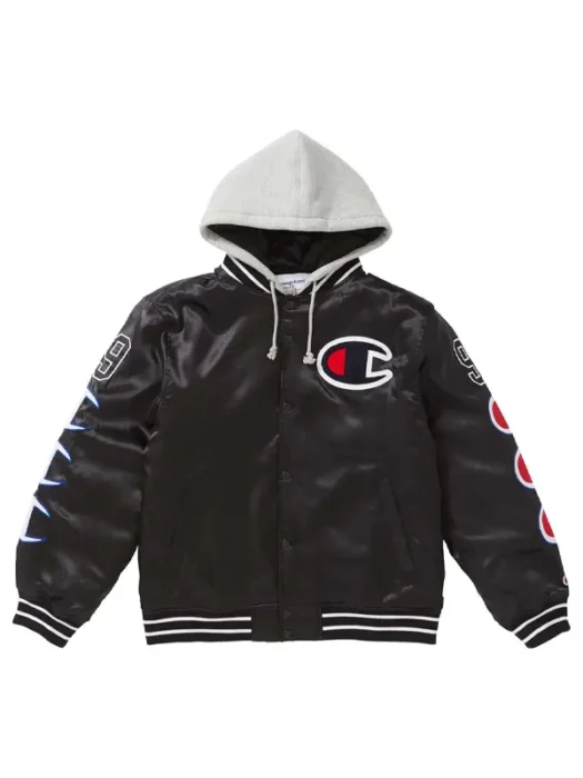 Supreme Dark Brown Varsity Satin Jacket