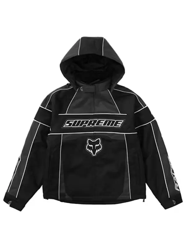 Supreme Fox Racing Hooded Black Jacket