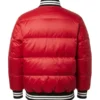 Supreme Red Puffer Jacket Back