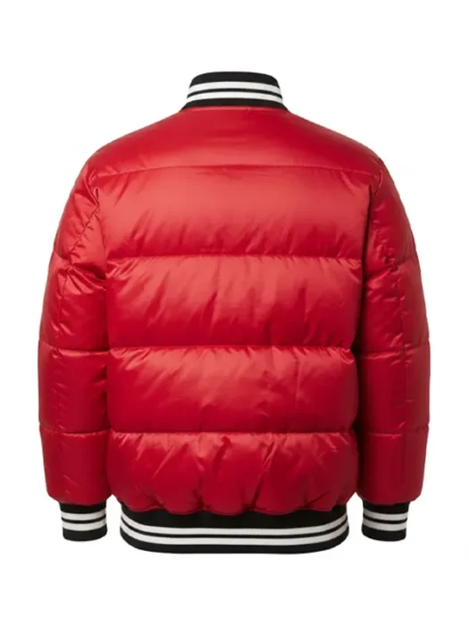 Supreme Red Puffer Jacket Back