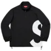 Supreme S logo Black Windbreaker Jacket