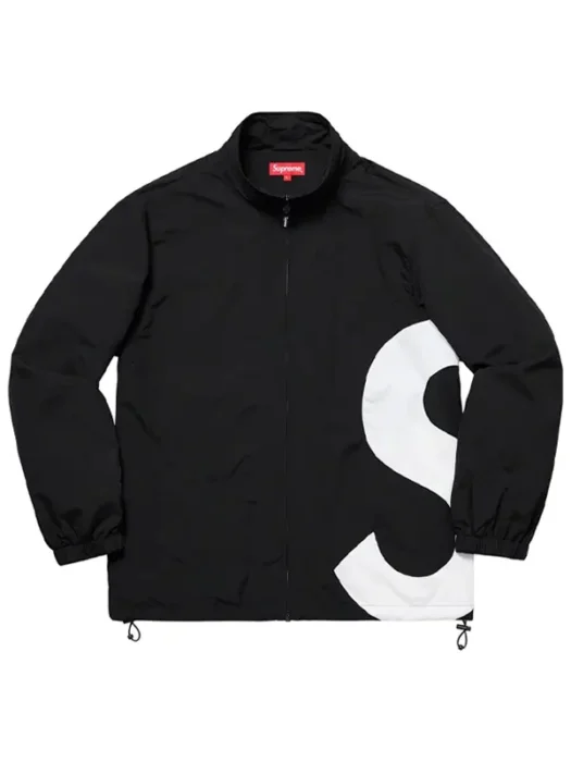 Supreme S logo Black Windbreaker Jacket