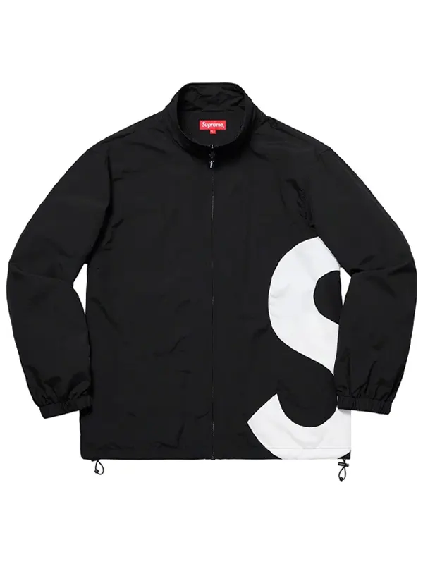 Supreme S logo Black Windbreaker Jacket