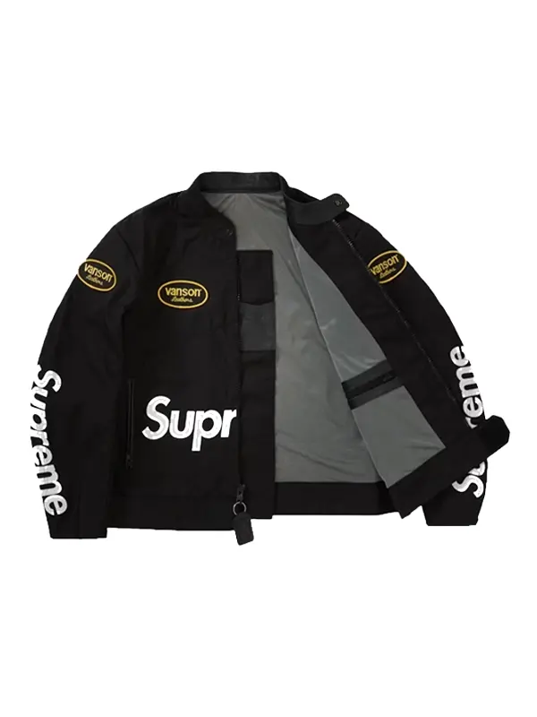 Supreme Vanson Racing Black Jacket
