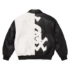 Supreme White And Black Leather Varsity Jacket Back