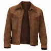 The Adventures of Cliff Booth Brad Pitt Brown Jacket