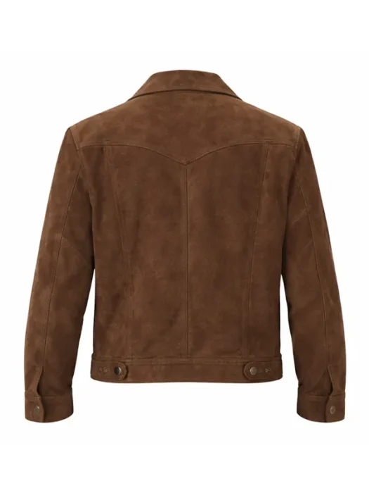 The Adventures of Cliff Booth Brad Pitt Brown Jacket Back