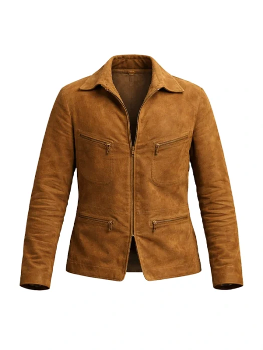 The Adventures of Cliff Booth Brad Pitt Suede Jacket