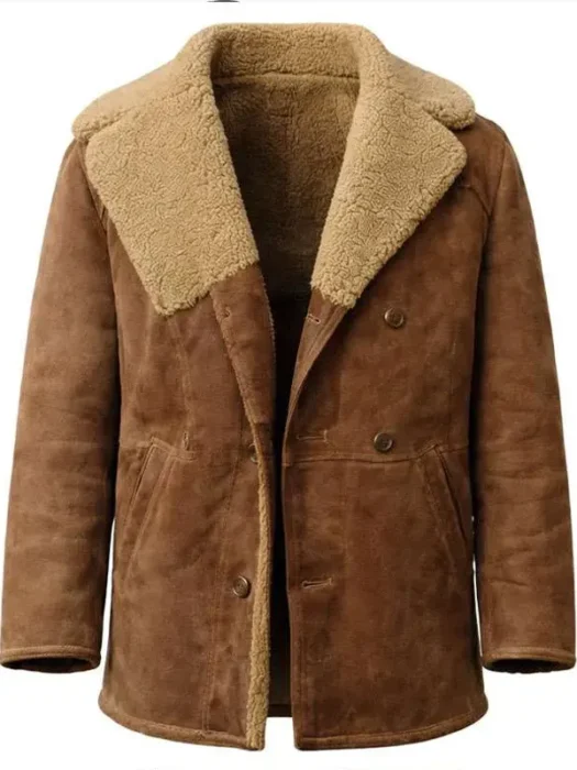 The Big Fake Edoardo Pesce Shearling Brown Jacket