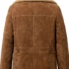 The Big Fake Edoardo Pesce Shearling Brown Jacket Back