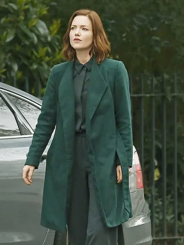 The Capture S03 Holliday Grainger Green Coat