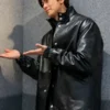 The Manipulated Park Tae Jung Black Leather Jacket