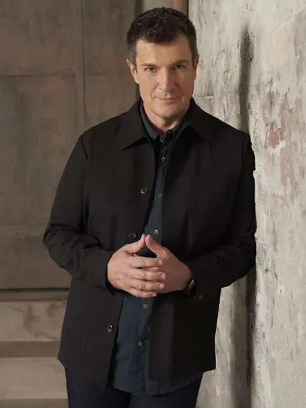 The Rookie Nathan Fillion Black Cotton Jacket