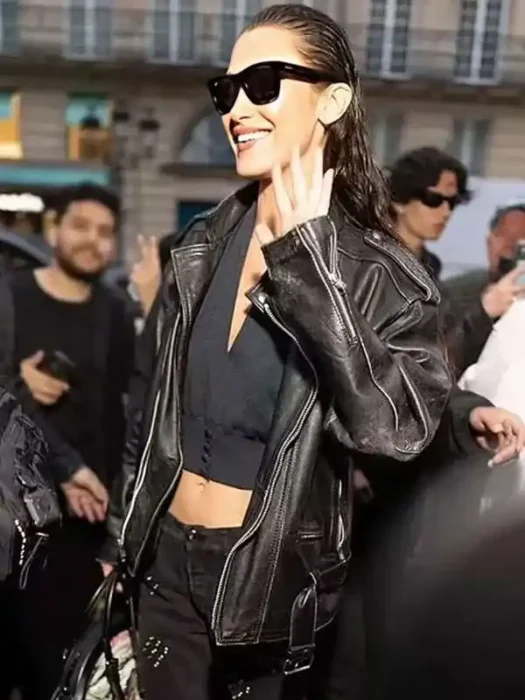 The_Beauty_Bella_Hadid_Black_Leather_Jacket