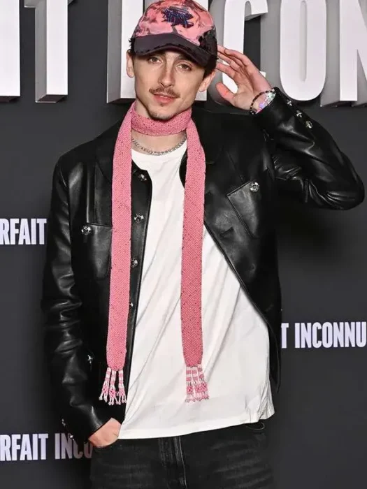 Timothée Chalamet A Complete Unknown Black Leather Jacket