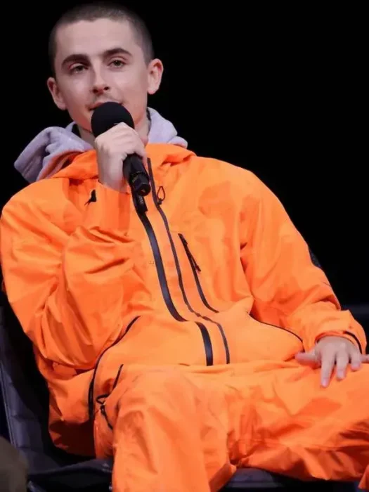 Timothée Chalamet Marty Supreme Orange Track Jacket