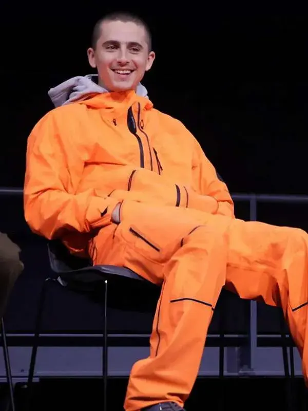 Timothée Chalamet Marty Supreme Track Jacket Orange