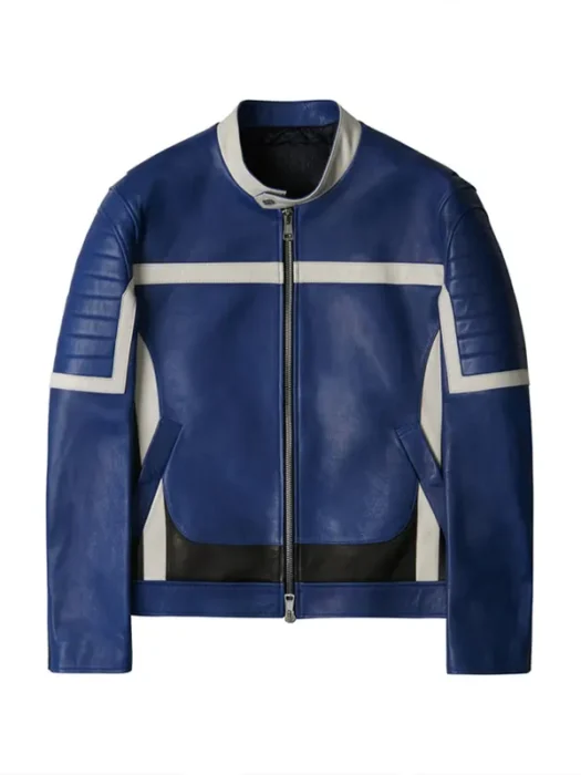 Typhoon Family Kang Tae Pung Blue Leather Jacket