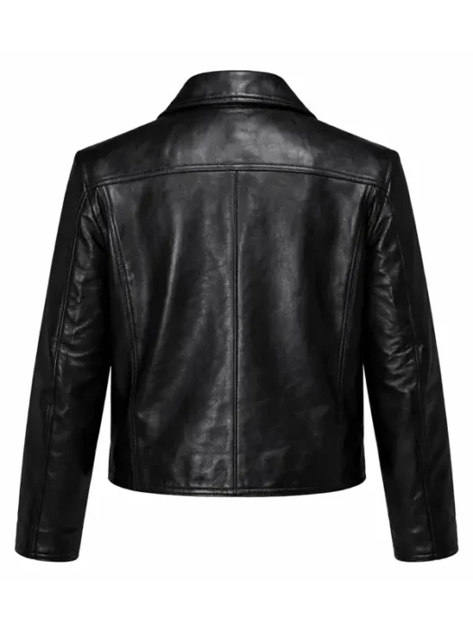 Typhoon Family Lee Jun Ho Classic Black Leather Jacket Back