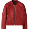 Typhoon Family Lee Jun Ho Red Leather Jacket