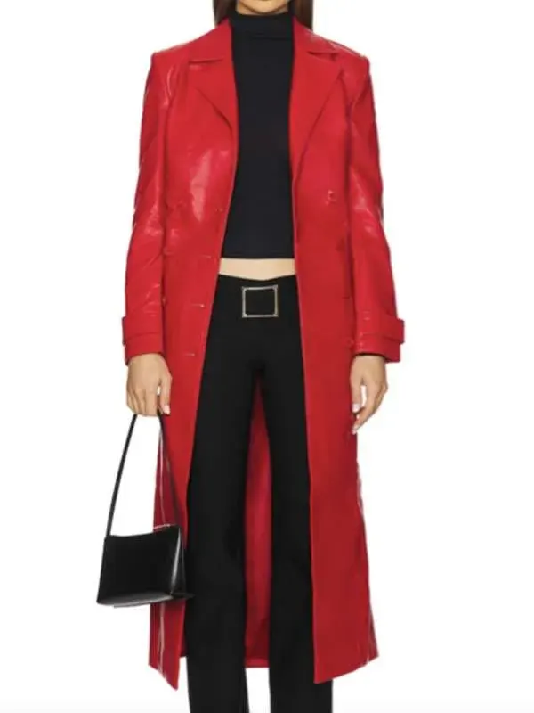 Vanessa McBride Beyond the Gates Red Leather Coat