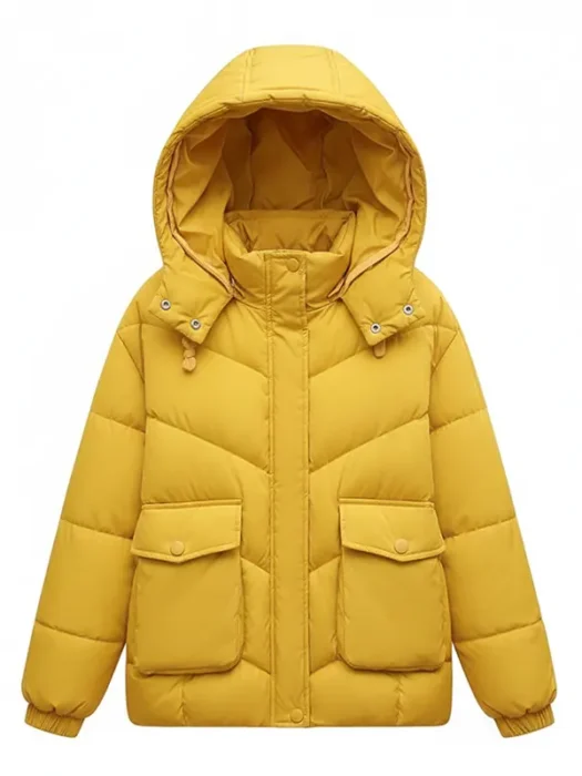 Women Jackets Padded Yellow Coats
