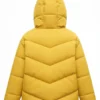 Women Jackets Padded Yellow Coats Back