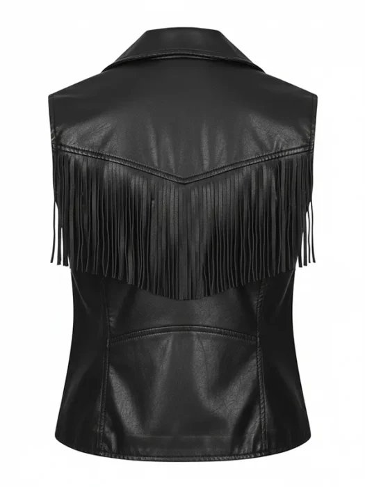 Womens Black Bomber Jacket Back