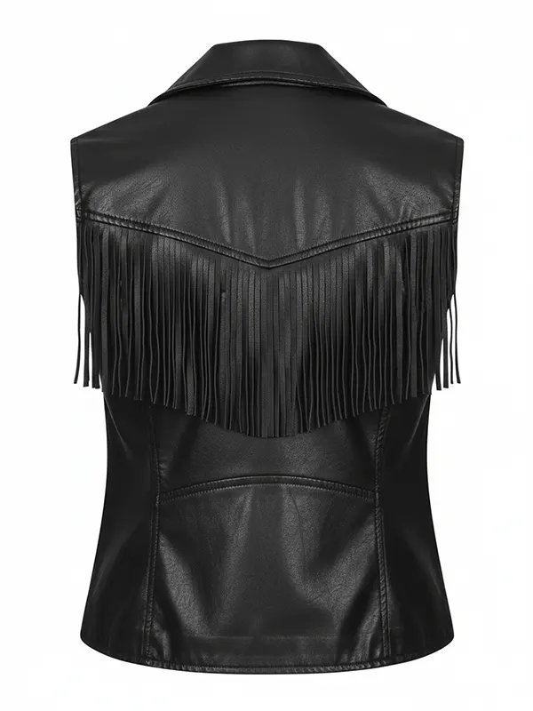 Womens Black Bomber Jacket Back