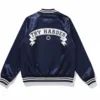 Womens Bomber Blue Jacket Back