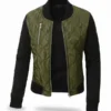 Womens Green Bomber Jacket