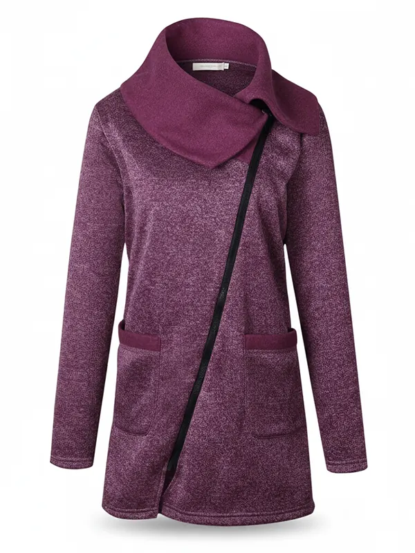 Womens Purple Asymmetric Jacket