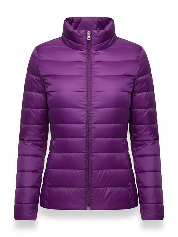 Womens Purple Puffer Jacket