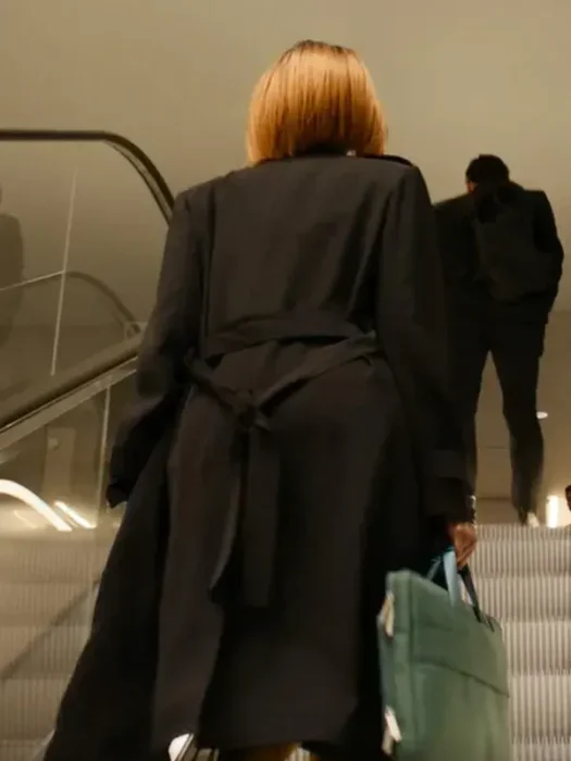 Yusra Warsama Steal 2026 Black Trench Coat Back