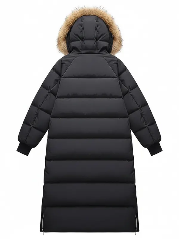 black cotton-paded warm coat women jacket