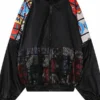 womens bomber Black jacket
