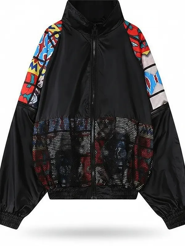 womens bomber Black jacket