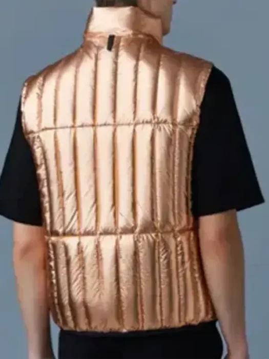 56 Days Kevin Sullivan Gold Puffer Vest Back