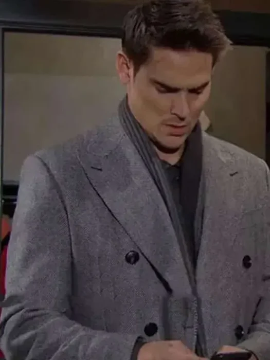 Adam Newman The Young And The Restless S53 Grey Trench Coat