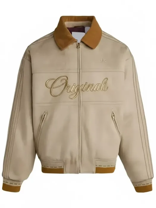 Adidas 2026 CNY Beige Suede Leather Jacket