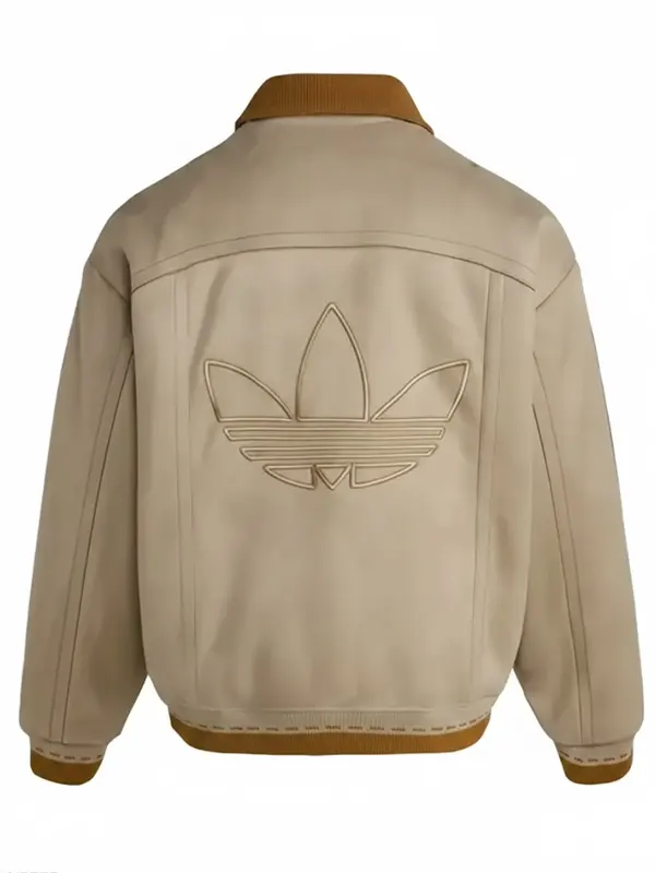 Adidas 2026 CNY Beige Suede Leather Jacket Back
