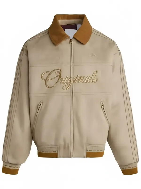 Adidas 2026 CNY Beige Suede Leather Jacket