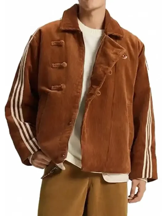 Adidas 2026 CNY Brown Striped Corduroy Jacket