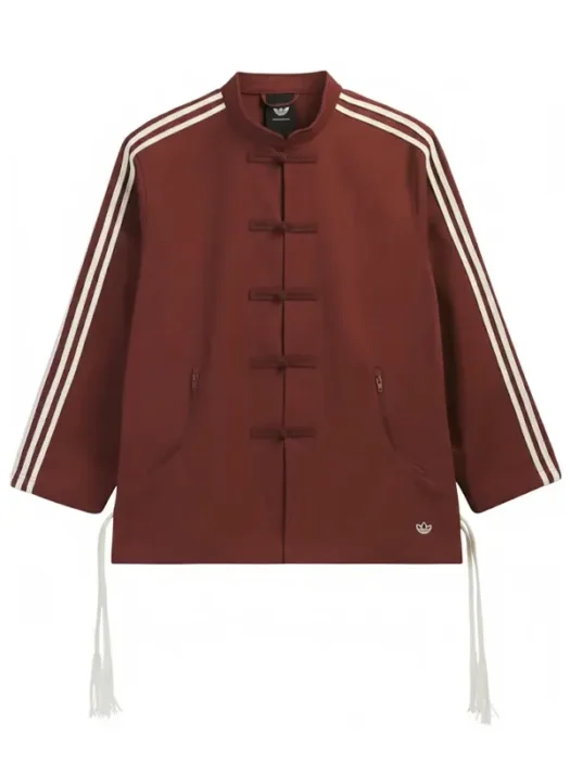 Adidas Edison Chen 2026 Brown Striped Chinese Jacket