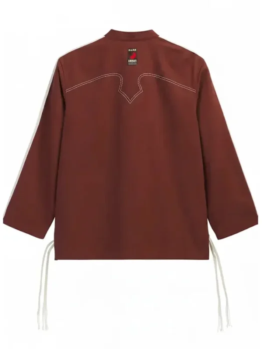 Adidas Edison Chen 2026 Brown Striped Chinese Jacket Back