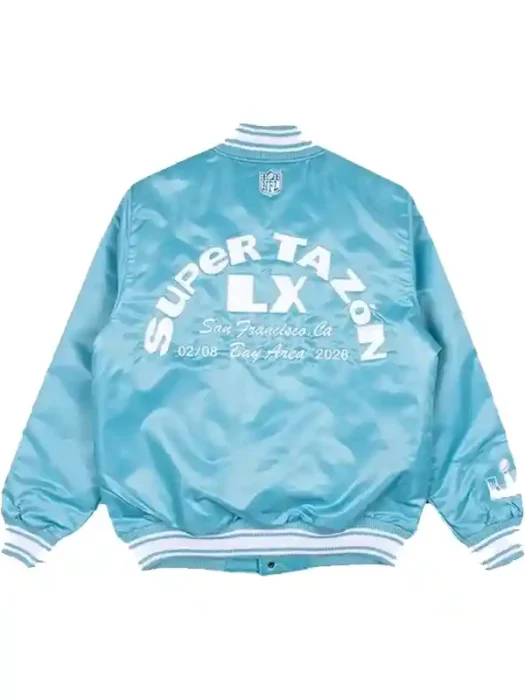 Bad Bunny x Super Tazón Blue Starter Jacket Back